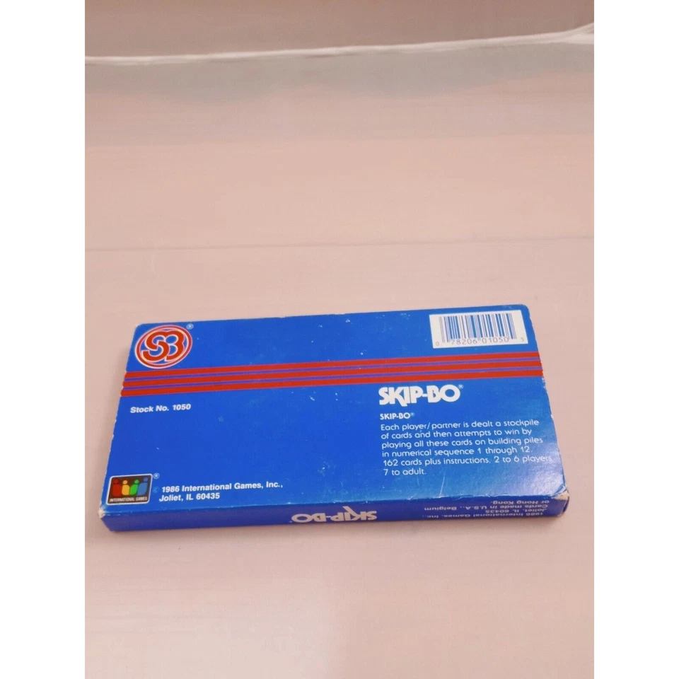 Vintage 1986 SKIP-BO Card Game #1050 Includes Cards & Instructions Complete Nice - Image 3 of 4