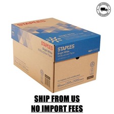 Staples Multipurpose Paper, 8.5" x 11", 22 lbs., Bright White, 500 Sheets/Ream,