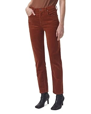 "Womens High Rise Corduroy Straight 193693472824 25"" Waist RT $159.6"