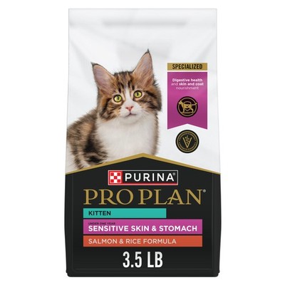 Purina Pro Plan Sensitive Skin and Stomach Kitten Food 3.5 Pound (Pack of 1) 