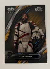 2024 Topps Star Wars Chrome Black - EZRA BRIDGER Ahsoka - Gold Refractor 39/50