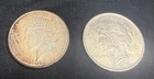 Silver Peace Dollar Lot of 2  - 1922-S & 1923 - 90% Better Coins