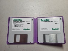 Turbotax tax prep software tax year 1992 DOS 3.5" disks Free Shipping