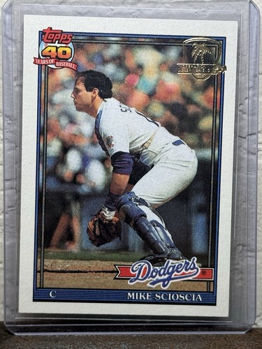 1991 Topps Operation Desert Shield #305 Mike Scioscia Los Angeles Dodgers NM 2
