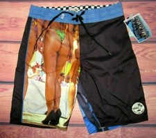 MENS VANS HANK FOTO COLOR BLOCK SWIM BOARD SHORTS SIZE 28