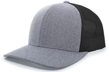 Pacific Headwear 110C Heather Trucker Snapback Cap Unisex