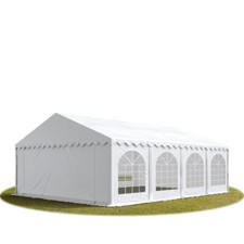 Tendone per Feste 6x8 m , Gazebo PVC 700 Nrinforzo perimetrale, bianco