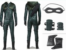 Hot Green Arrow Oliver Queen Cosplay Costume Full Suit Custom Made