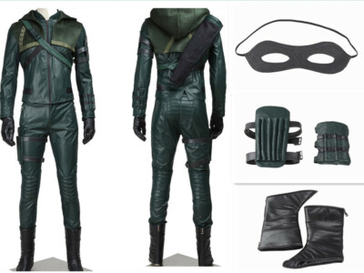 Hot !Green Arrow Oliver Queen Cosplay Costume Full Suit Custom Made
