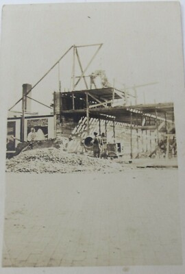 c1915 RPPC Postcard of Candy Co. Construction Site Billings Montana Ghost Signs