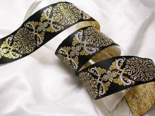 Regal Plume Jacquard Ribbon 2" (50mm) 6 color options 3 Yards & up - Picture 7 of 12