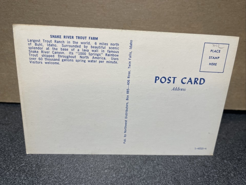 Snake River Trout Farm Buhl Idaho Postcard eBay