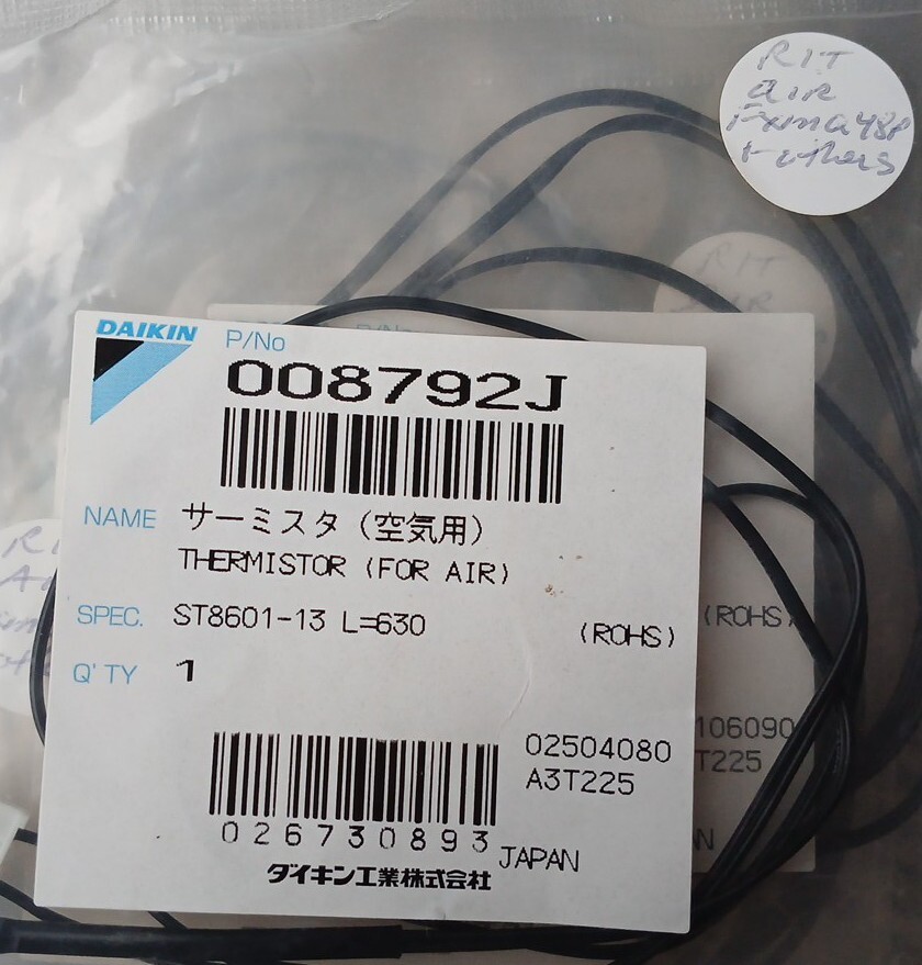 Air Thermistor Daikin Part No 008792J | eBay