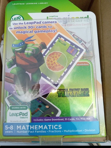 LeapFrog Imagicard Teenage Mutant Ninja Turtles MATH Learning Game LeapPad Trl7