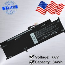   XCNR3 Battery For Dell Latitude XPS 13 7370 E7370 N3KPR 4H34M XCNR3 34Wh
