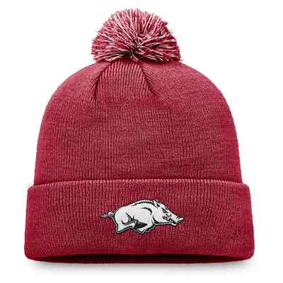 BUY ONE GET ONE FREE CLEARANCE SALE arkansas razorbacks NCAA beanie cap with pom