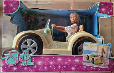 Steffi Love Beach Car Cabrio, Puppe mit Auto, Simba Toys, NEU/OVP