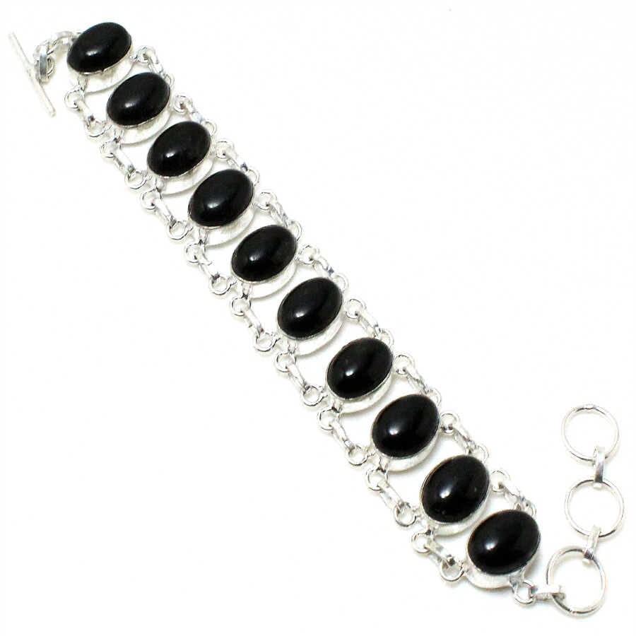 Black Onyx Gemstone Handmade 925 Sterling Silver Jewelry  display picture 2