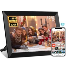 FRAMEO Digital Photo Frame, 10.1 inch WiFi Digital Picture Frame with 