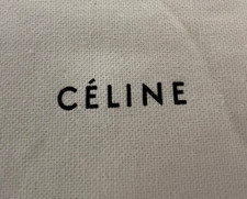 CELINE White Cotton Dust Cover Cloth Bag for Shoes/Purse 13x15 in. Dust Bag