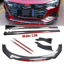 Front Bumper Lip Spoiler Side Skirt For Chevrolet Traverse Bod Kit Carbon Fiber