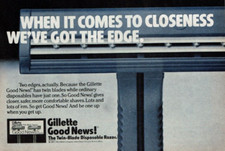 1977 Vintage Print Ad Gillette Good News! When It Comes to Closeness Got Edge