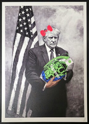 Death NYC Ltd Ed /100 LARGE Signed Pop Art Print Donald Trump