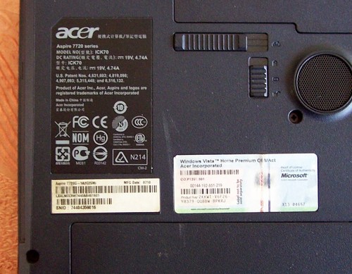 Acer Aspire 7720 17” Intel 2 core 2.0GHz 3GB Ram 2x160GB HD nVidia 9500 Win 10&7 - Picture 14 of 16