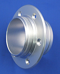 Vintage/Classic Car Flanged filler neck Thread 2'' x 18TPI, spigot for 2'' ID pipe