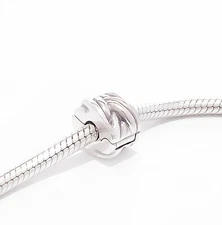 NEW 100% Authentic PANDORA 925 Silver Braided Pattern Clip Charm Pendant 791774