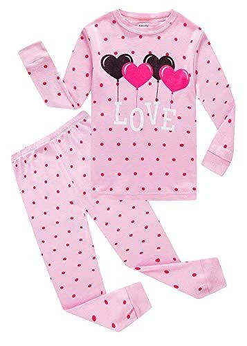 Girls Pajamas Set Long Sleeve PJs 100 Cotton jammies 8 Love 888 2