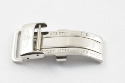 BREITLING LEDER ARMBAND FALTSCHLIESSE 16MM DEPLOYMENT CLASP GUTER ZUSTAND