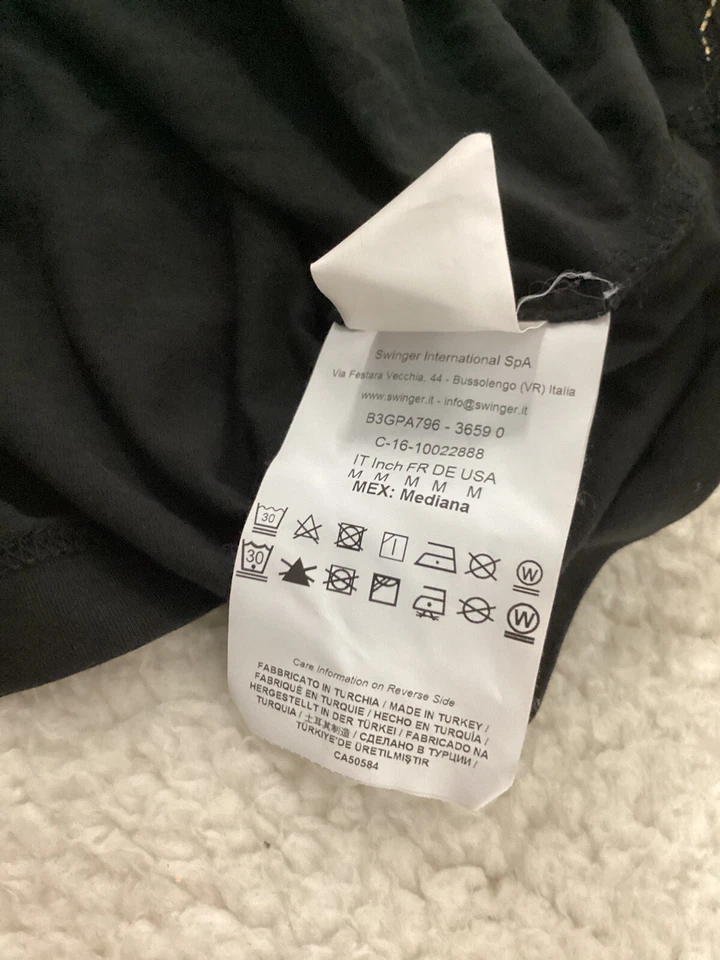 Camiseta Versace Jeans Vintage Gráfico Logo - Negra - Talla Mediana Swinger Intl T72 Foto 4 de 4