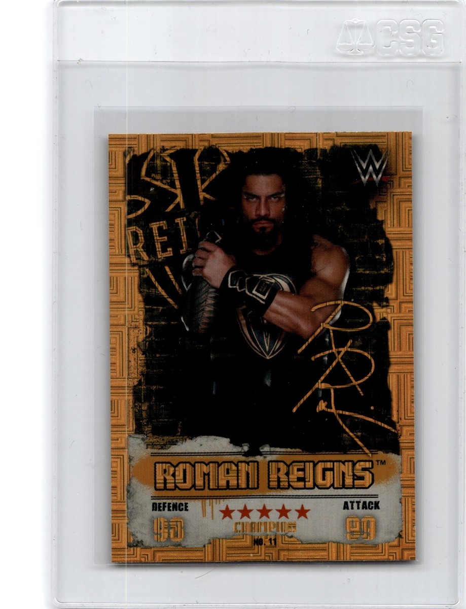 2016 Topps Slam Attax WWE India Exclusive Gold Foil Roman Reigns