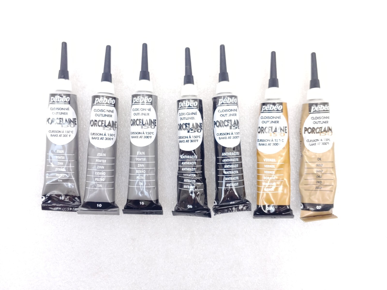 Pebeo Porcelain 150 3D Outliner Relief Paint Ceramics 20ml 0