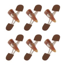 6X Sew On Faux Leather Tab Closure 2.83 inch Duffle Coat Tab Perforated Sew on