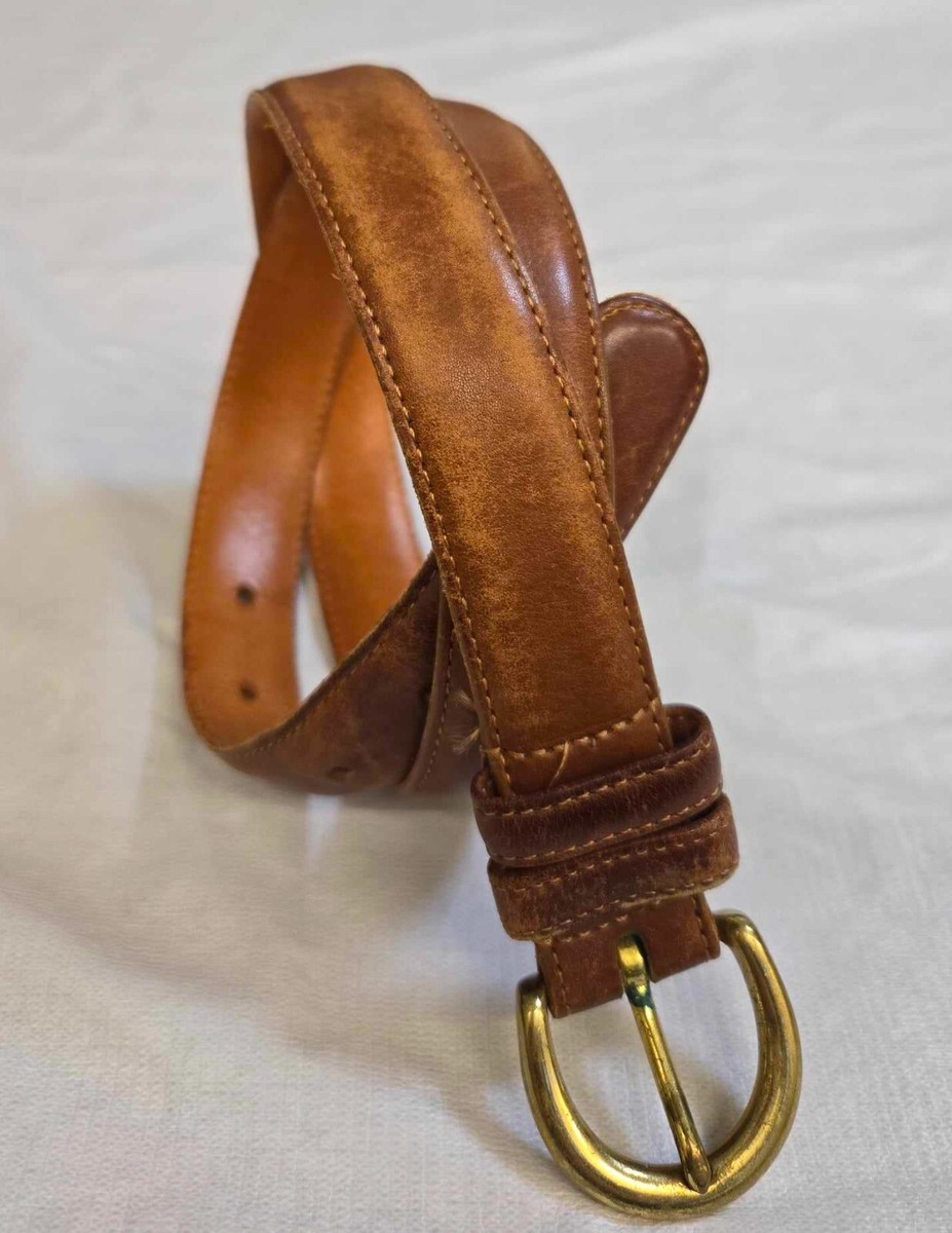 Coach British Tan Leather Belt #8400 Ladies Medium Brass