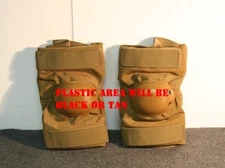 USGI Military USMC Surplus Army Elbow Pads, Coyote Brown w/ Tan, Medium, NEW