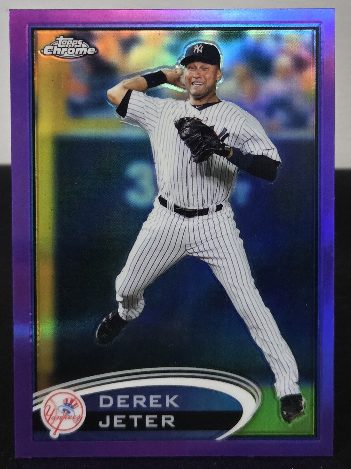 Derek Jeter 2012 Topps Chrome #84 Purple Refractor
