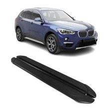 Trittbretter Seitenschweller f�r BMW X1 F48 2015-2022 Alu Bretter Schwarz 2x