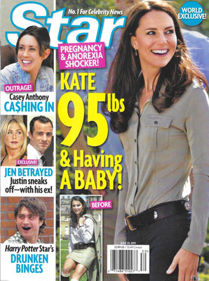 Star Magazine Kate Middleton Jennifer Aniston Daniel Radcliffe Casey Anthony