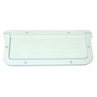 Single Rectangular Thermo-Plastic Boat Scupper for Decks Above Waterline
