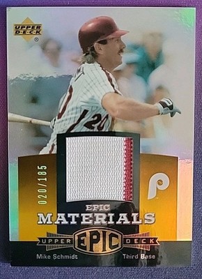 2006 Upper Deck Epic Materials Jersey Mike Schmidt EM-MS3 020/185 Jersey Match