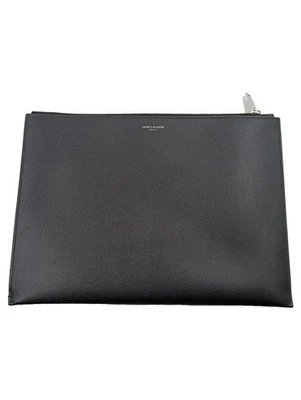 Saint Laurent Clutch Tasche Schwarz Polyurethan - Bild 1 von 3
