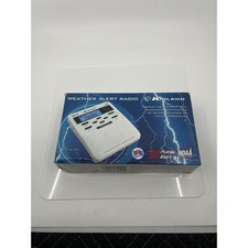 Midland WR-100 Weather Alert Radio White All Hazards SAME Technology Emergency