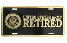 army retired license plate made in usa