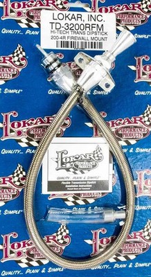 Lokar TD-3200RFM Hi-Tech Transmission Dipstick - Firewall Mount - Flexible -