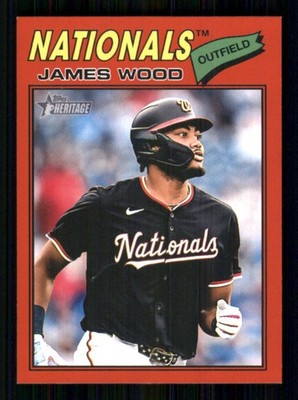 2026 Topps Heritage Red #295 James Wood Washington Nationals 7356