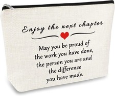 Happy Retirement Gifts for Women Her Makeup Bag Coworker Retired Gift Christmas