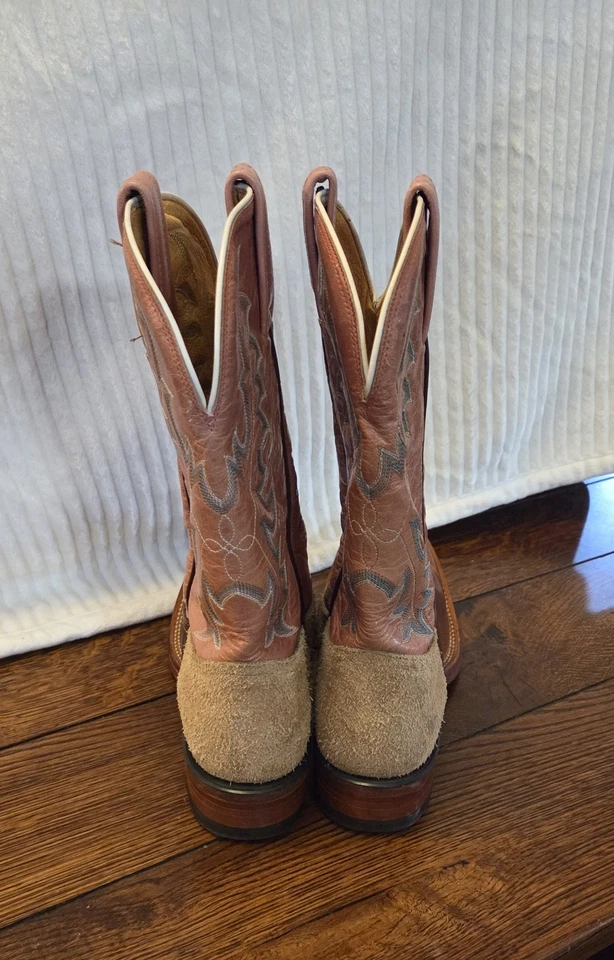 Tony Lama USTRC Western Botas de Cuerda Rosa Superior Hechas en EE. UU. Cuero Para Mujer Talla 10B Foto 4 de 4